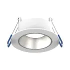Noxion LED-Spot Ares Tief ring Weiß - mit Innenring Silber | Ausschnitt 68mm - incl. GU10 Fitting